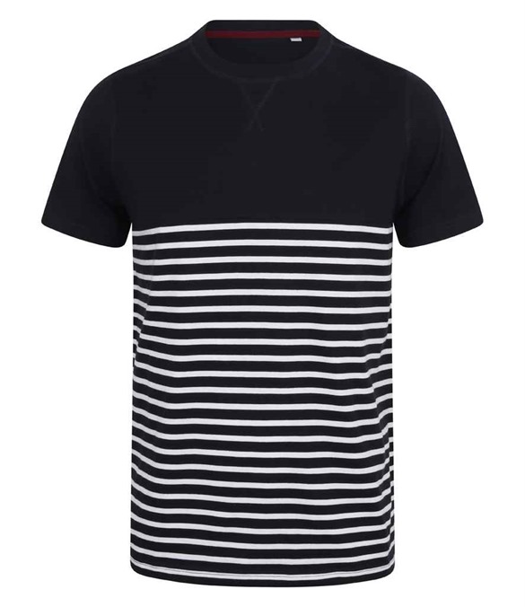 Front Row Unisex Breton Striped T-Shirt – Navy/White