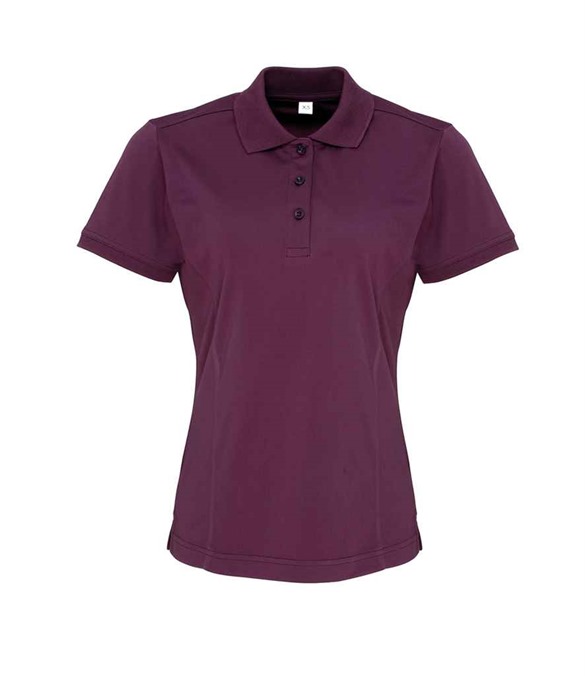 Premier Ladies Coolchecker Pique Polo Shirt – Aubergine