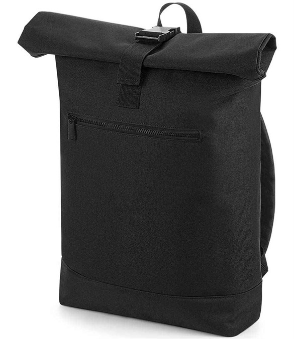 BagBase Roll-Top Backpack – Black