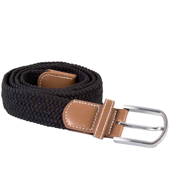 K-UP Braided Elasticated Belt – Black