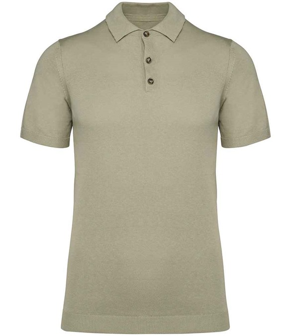 Spasso Knitted Polo Shirt – Almond Green