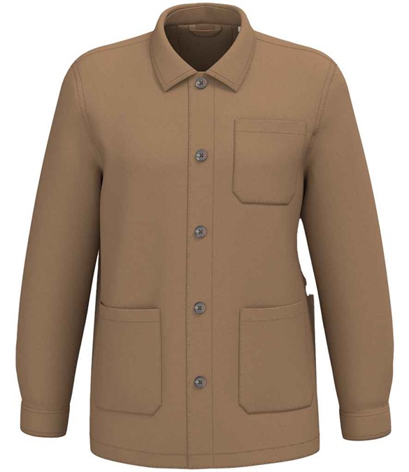 Native Spirit Washed Effect Work Jacket – Washed Dark Camel