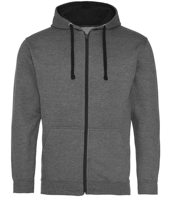 AWDis Varsity Zoodie – Charcoal/Jet Black