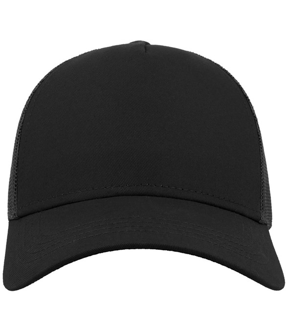 Atlantis Rapper Cotton 5 Panel Trucker Cap – Black/Black
