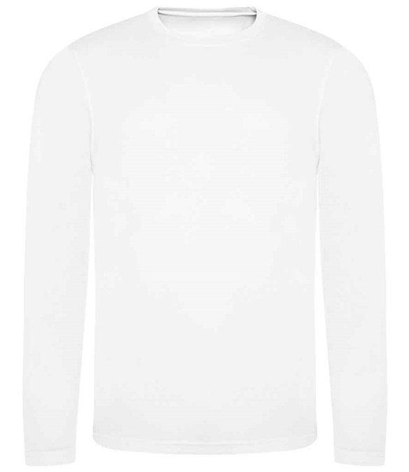 AWDis Cool Long Sleeve Wicking T-Shirt – Arctic White