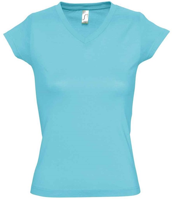 SOL'S Ladies Moon V Neck T-Shirt – Atoll Blue