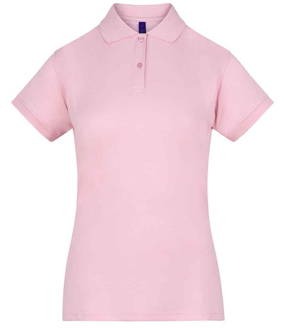 Henbury Ladies Coolplus Wicking Pique Polo Shirt – Baby Pink