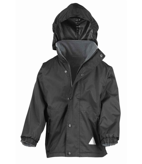 Result Kids/Youths Fleece Lined StormDri 6000 Jacket – Black/Grey