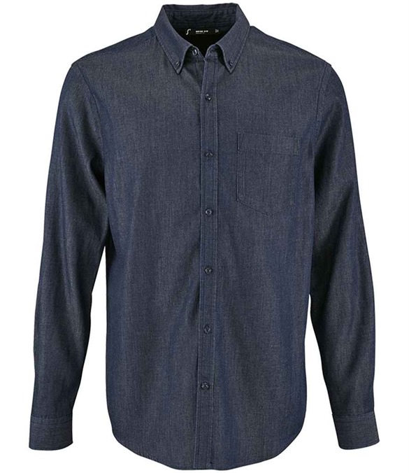 SOL'S Barry Long Sleeve Denim Shirt – Denim Brut