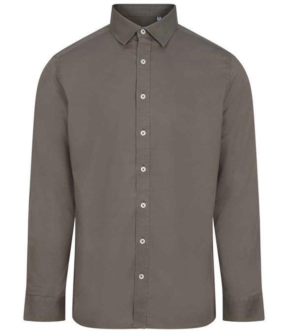 Front Row Casual Long Sleeve Shirt – Khaki