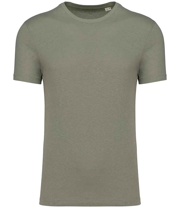 Spasso Unisex Organic Cotton Linen Blend T-Shirt – Almond Green