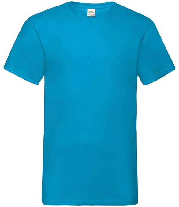 Fruit of the Loom V Neck Value T-Shirt – Azure