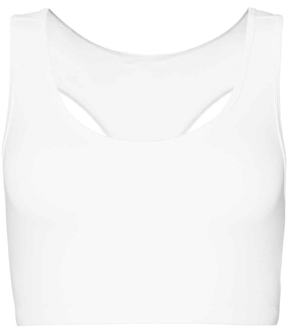 AWDis Ladies Cool Sports Crop Top – Arctic White