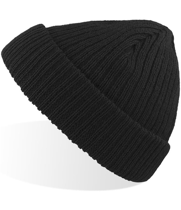 Atlantis Docker Short Beanie With Turn Up – Black
