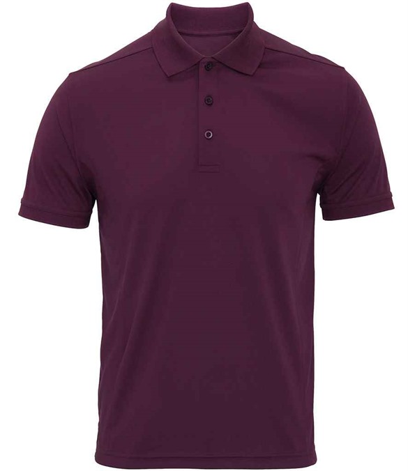 Premier Coolchecker Pique Polo Shirt – Aubergine