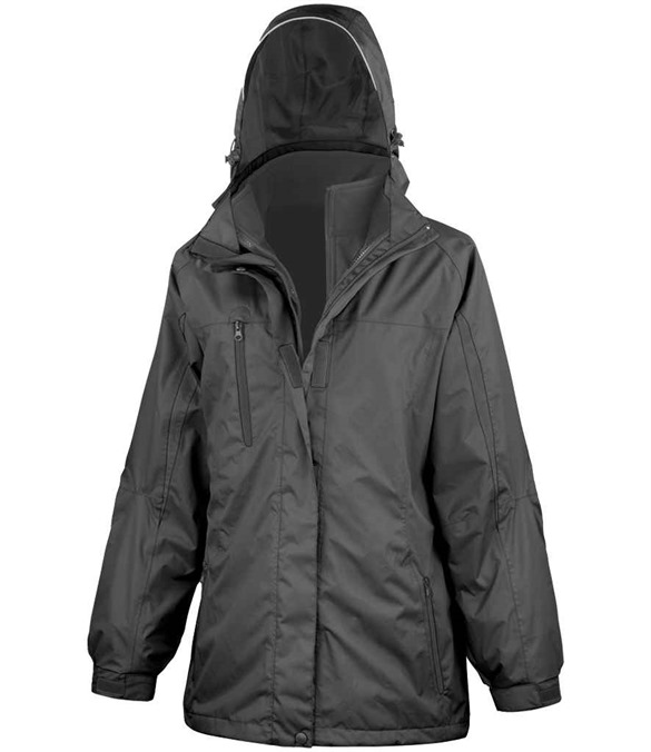 Result Ladies Journey 3-in-1 Jacket with Soft Shell Inner – Black/Black