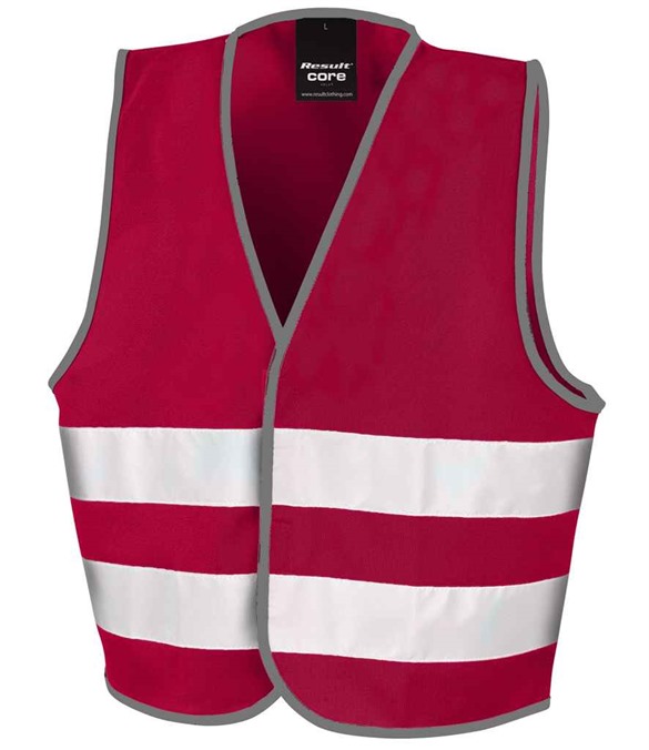 Result Core Kids Enhanced Vis Vest – Burgundy