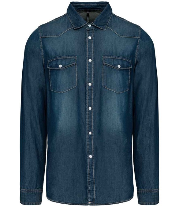 Kariban Long Sleeve Denim Shirt – Blue Jean