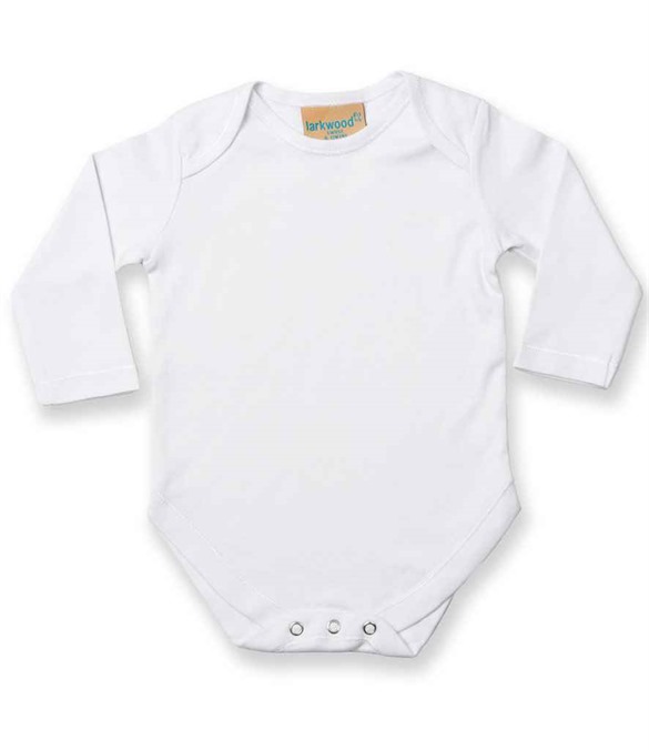 Larkwood Long Sleeve Baby Bodysuit – White
