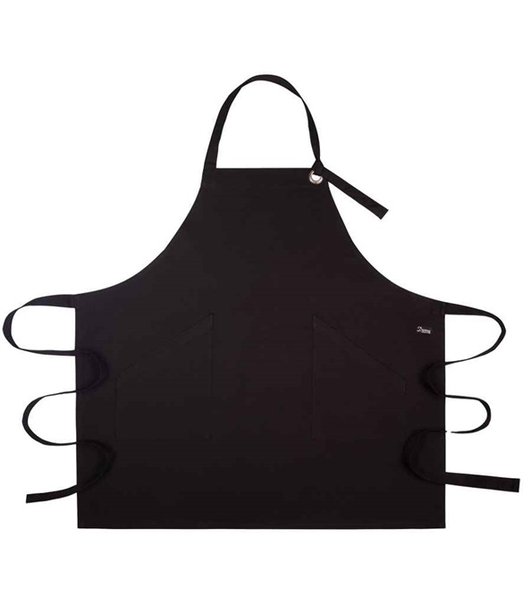 Dennys Canvas Apron with Metal Eyelets – Black