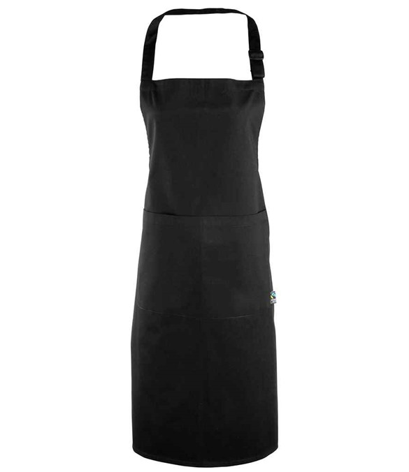 Premier Fairtrade Organic Cotton Bib Apron – Black