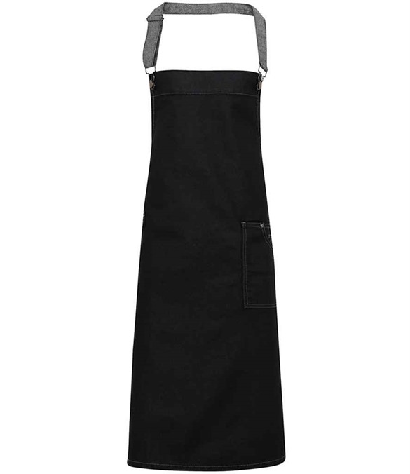 Premier District Bib Apron – Black Denim
