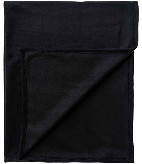 Brand Lab Large Polar Fleece Blanket – Black
