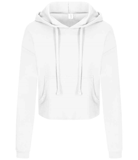 AWDis Ladies Cropped Hoodie – Arctic White