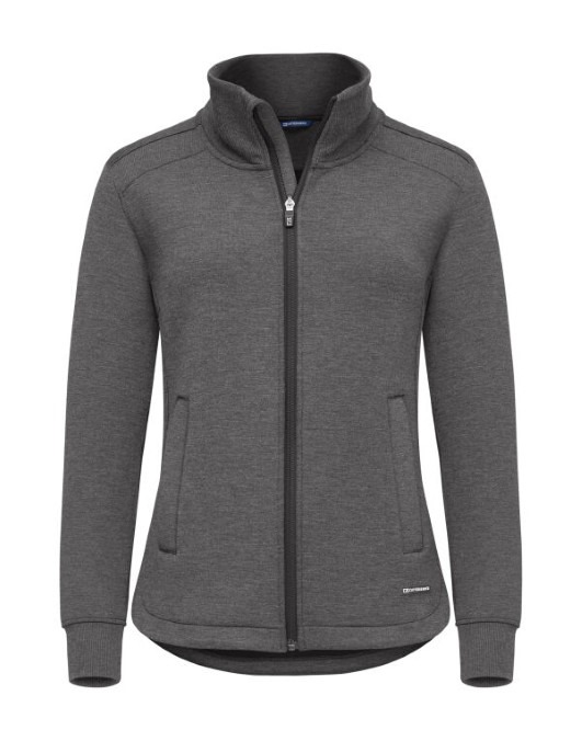 Ladies Pemberton Full Zip Sweatshirt – Anthracite Melange