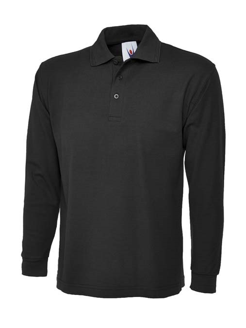 Longsleeve Classic Poloshirt – Black