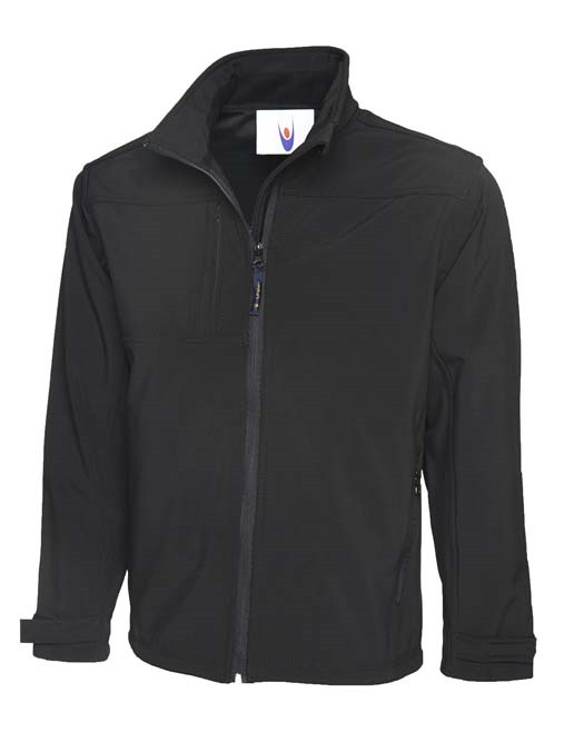 Deluxe Full Zip Soft Shell Jacket – Black