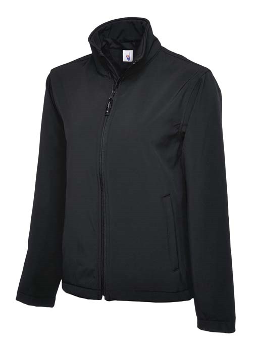Classic Full Zip Soft Shell Jacket – Black