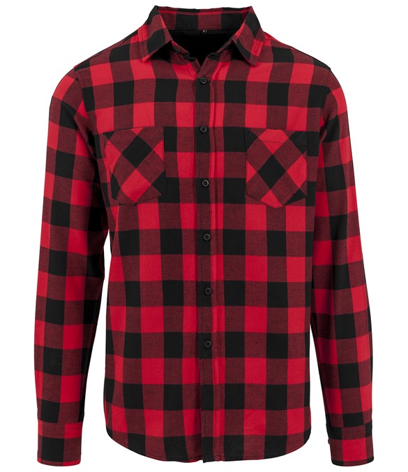 Checked flannel shirt – Black/Red