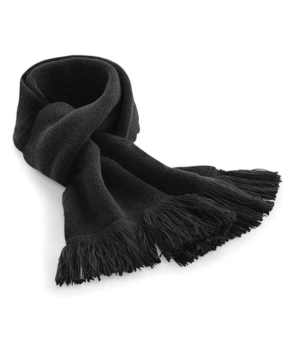 Beechfield Classic Knitted Scarf – Black