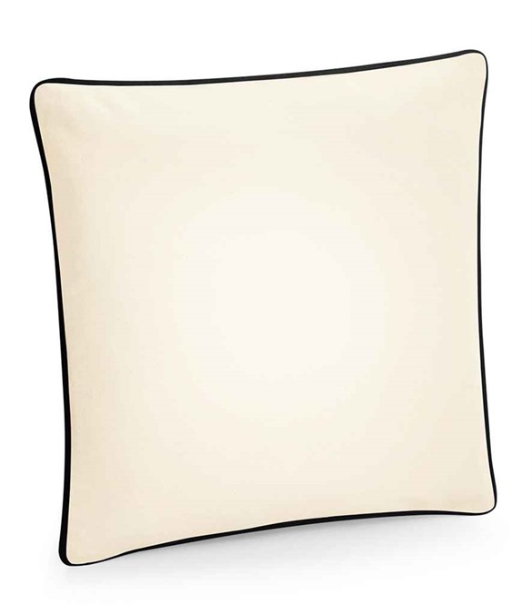 Westford Mill Fairtrade Piped Cushion Cover – Natural/Black