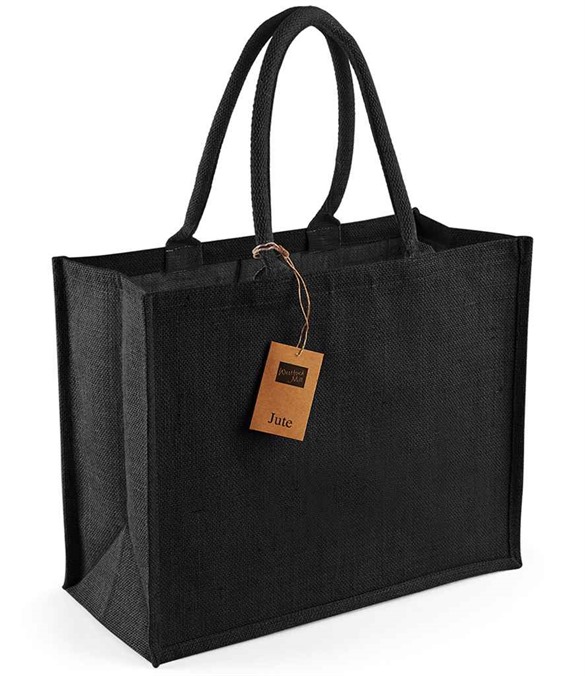 Westford Mill Jute Classic Shopper – Black/Black