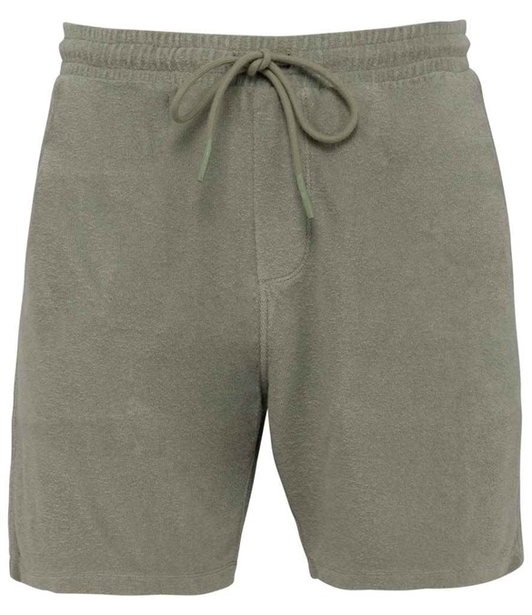 Native Spirit Terry Towel Shorts – Almond Green