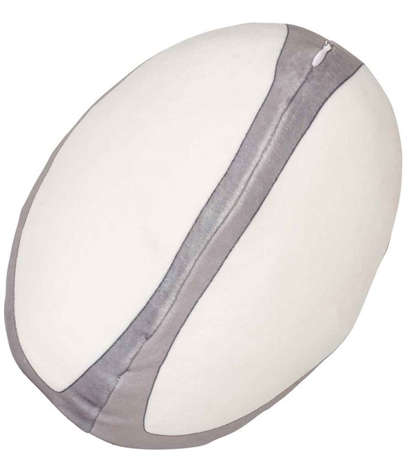 Mumbles Zippie Rugby Ball – White/Grey