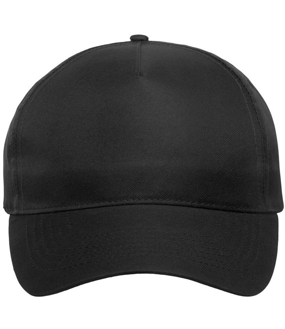 Atlantis Recy Five Recycled Polyester 5 Panel Cap – Black