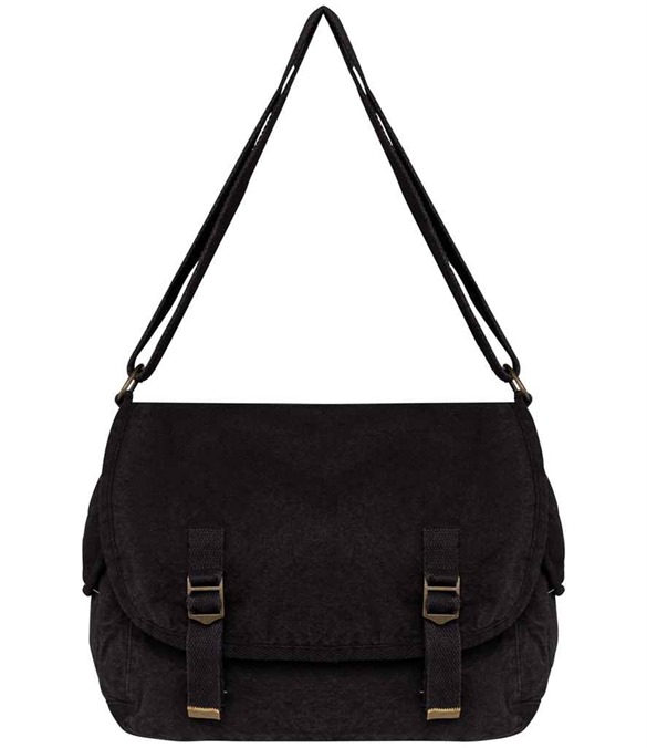 Native Spirit Faded Messenger Bag – Washed Black
