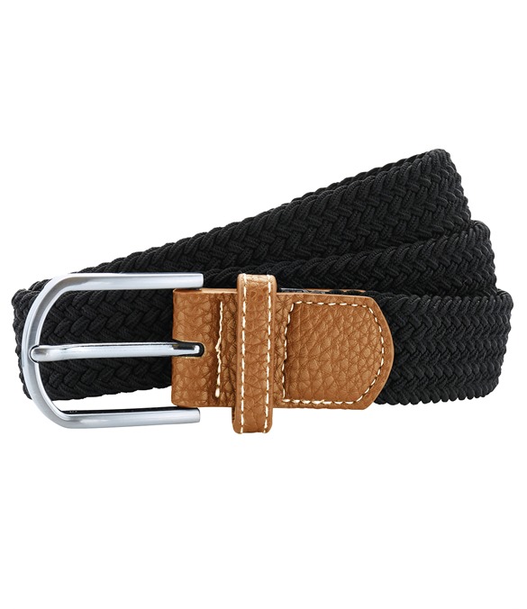 Braid stretch belt – Black