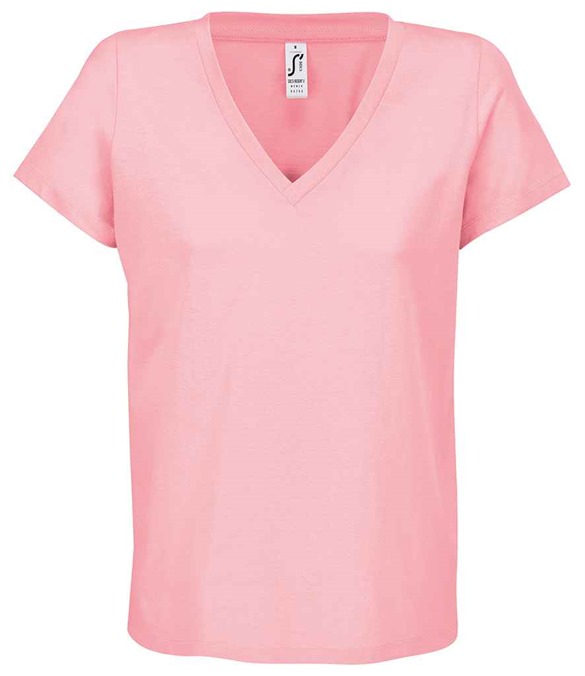SOL'S Ladies Regent V Neck T-Shirt – Candy Pink
