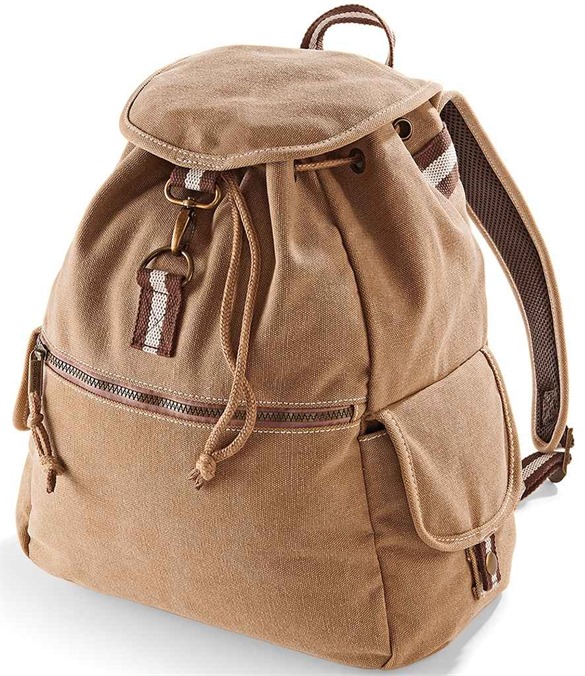 Quadra Vintage Canvas Backpack – Sahara