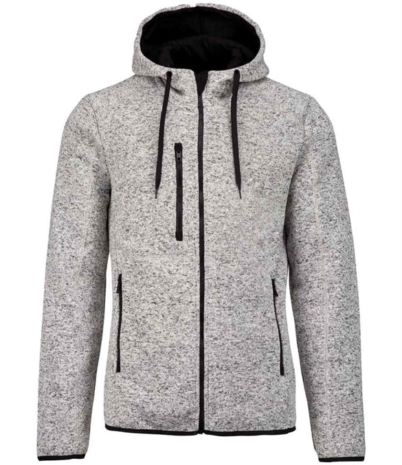 Proact Heather Hooded Jacket – Light Grey Melange