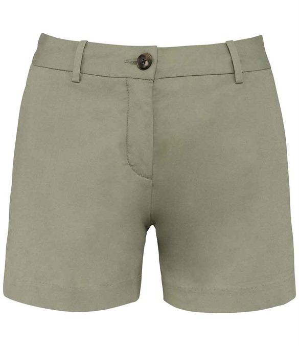 Native Spirit Ladies Chino Shorts – Almond Green