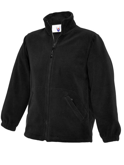 Childrens Classic Full Zip Fleece Jacket – Black