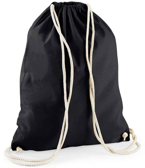 Westford Mill Recycled Cotton Gymsac – Black