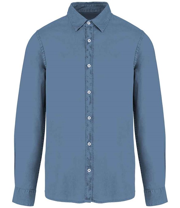 Native Spirit Washed Long Sleeve Shirt – Washed Cool Blue