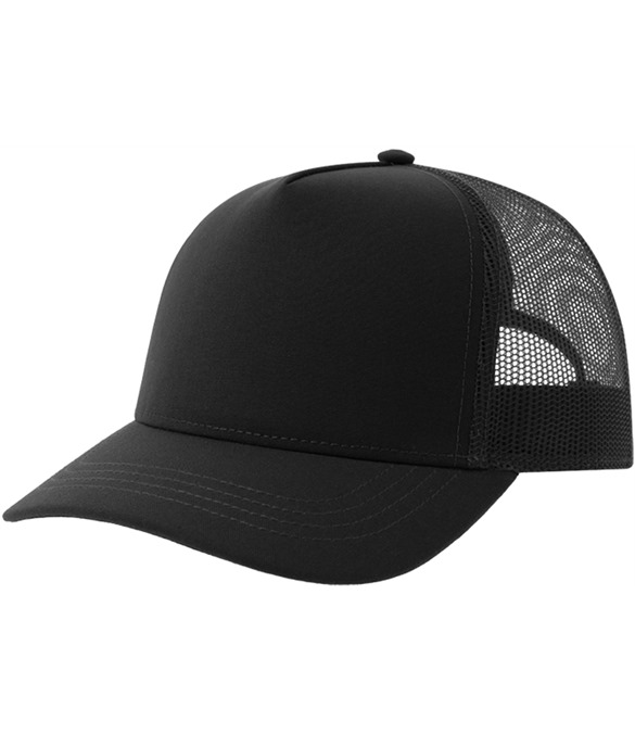 Atlantis Rapper Canvas S Recycled 5 Panel Trucker – Black/Black