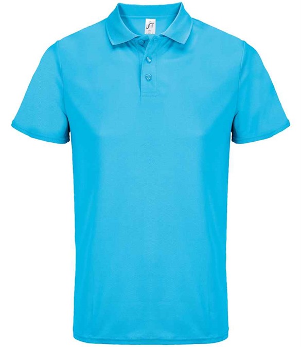SOL'S Unisex Pitcher Recycled Polyester Pique Polo Shirt – Aqua